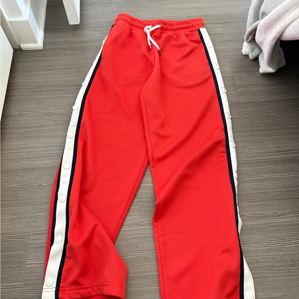Topshop orange track pants
